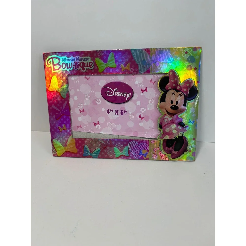 Disney Minnie Mouse Bow-tique Holographic 4x6 Photo Frame Magnetic Easel Stand